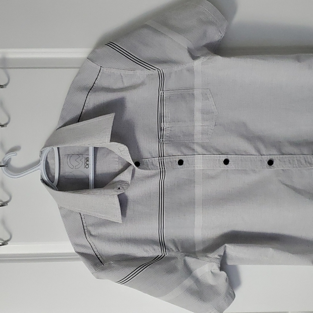 Warehouse One men's patterned button down shirt